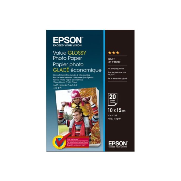 Epson 10x15cm fotopapir Glossy - 183g - 20 ark